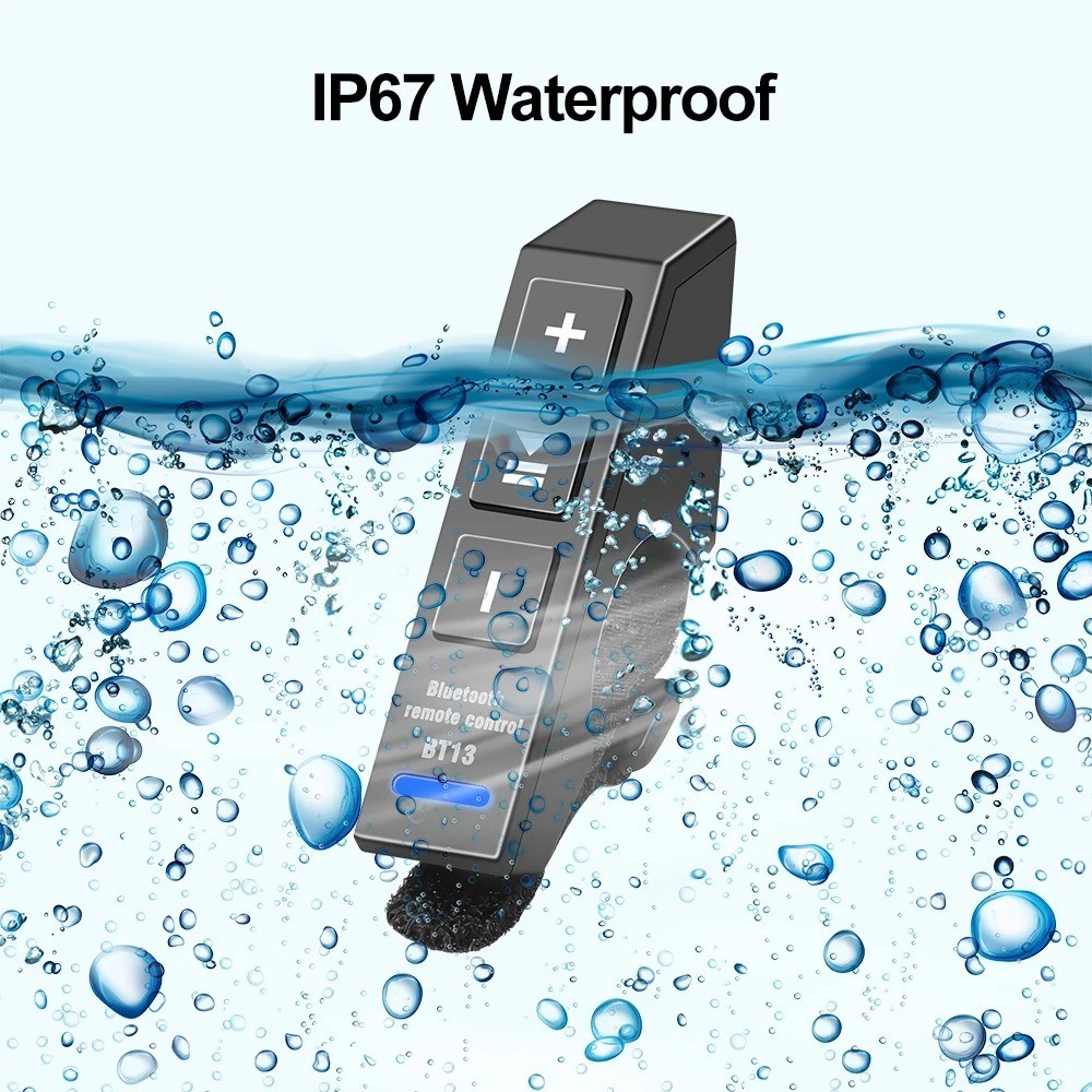 Kebidumei Motorcycle Bike Handlebar Remote Controller Wireless Bluetooth 5.0