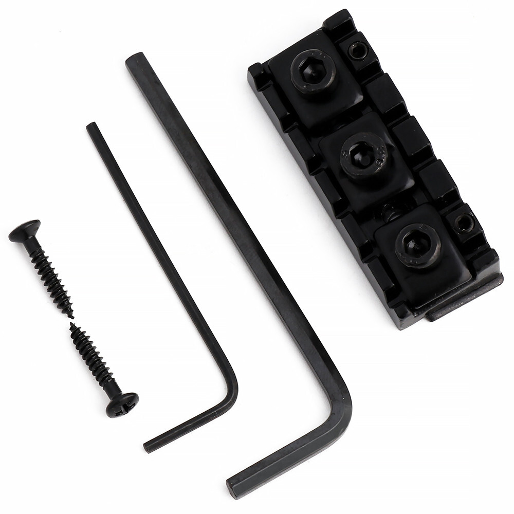 Guitar String Locking Nut for Floyd Rose Style Locking Guitar Tremolo Black