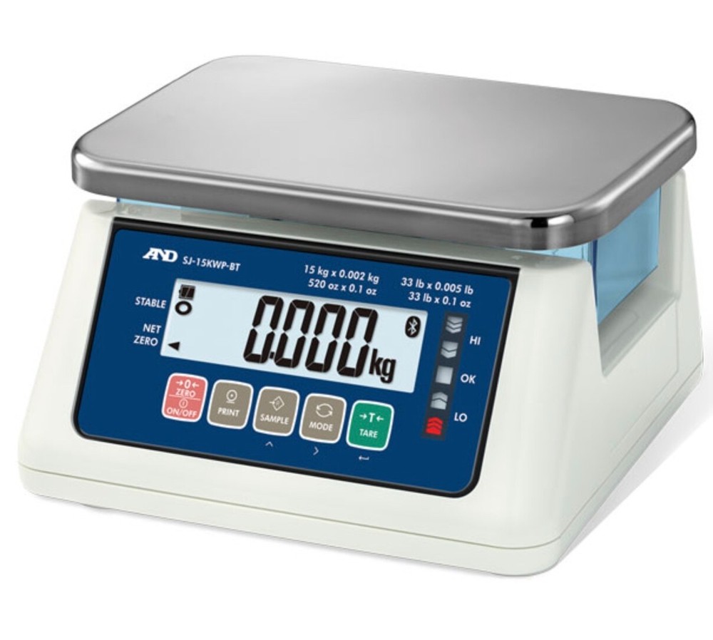 A&D SJ-15KWP-BT Bluetooth Weighing Scale 33lb