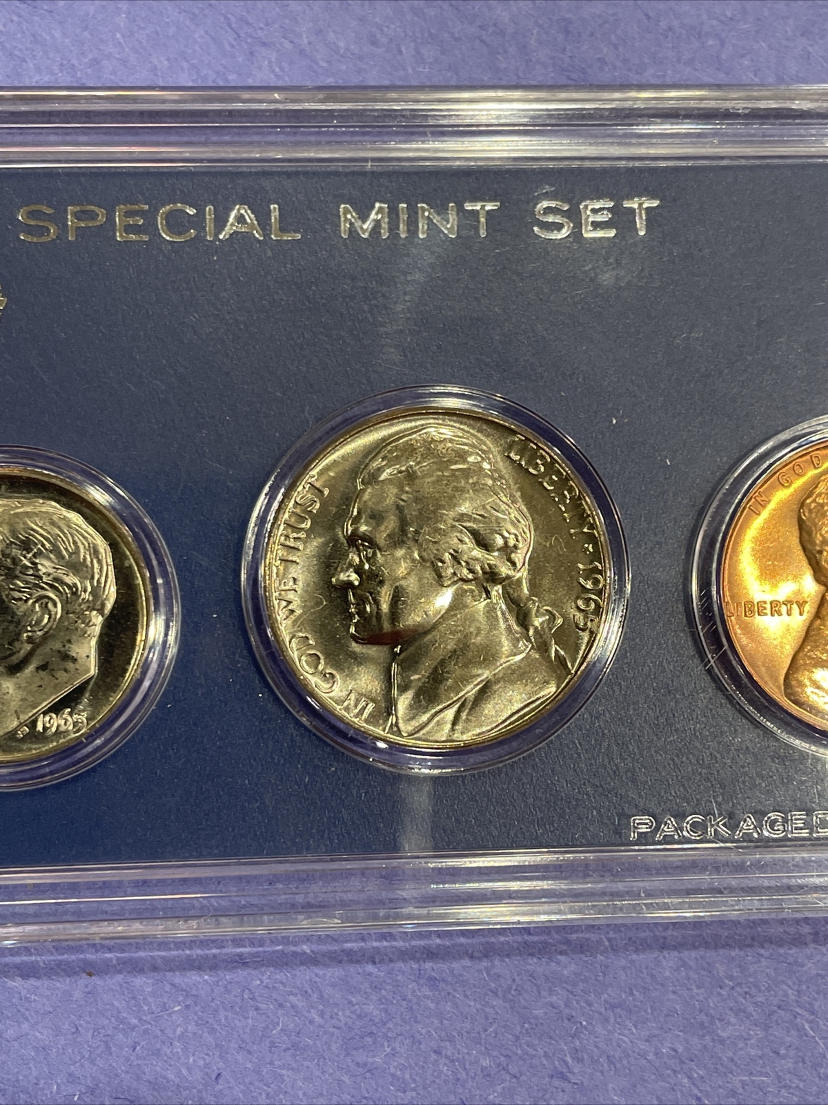 1965 US Special Mint Set Coins In Genuine Government SMS Holder