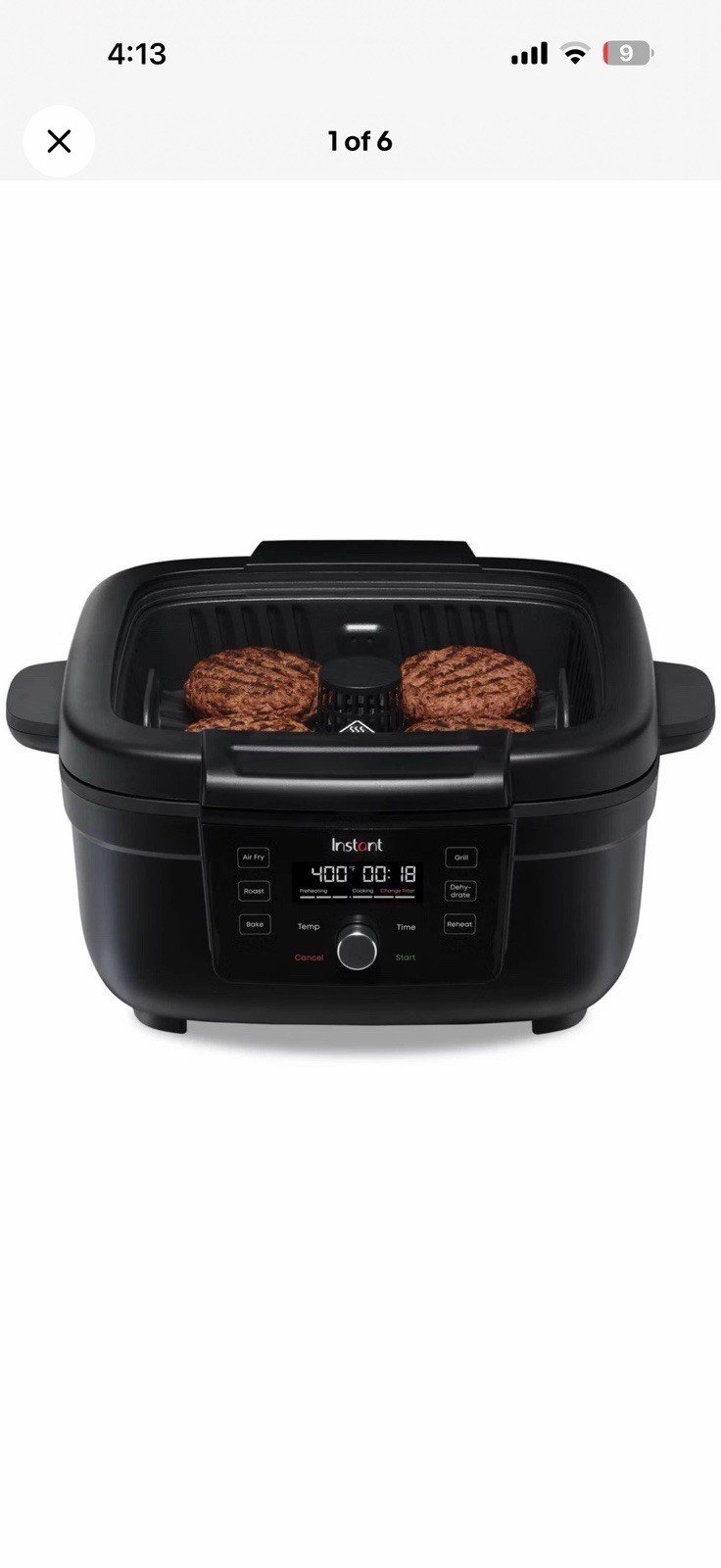 Instant Pot - 6-in-1 Smokeless Indoor Grill & Air Fryer with OdorErase *NEW*