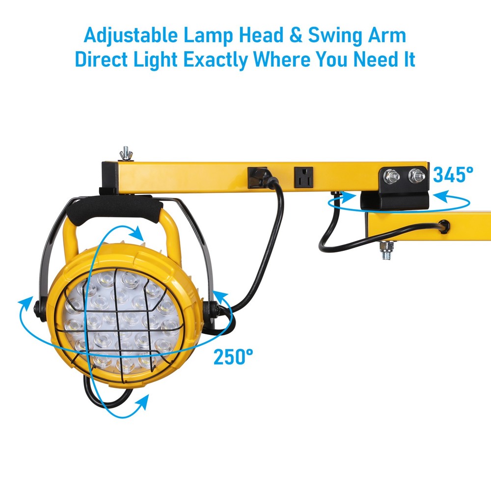 2 Pack LED Loading Dock Light 50W, 40Inch Double Swing Arm Dock Light