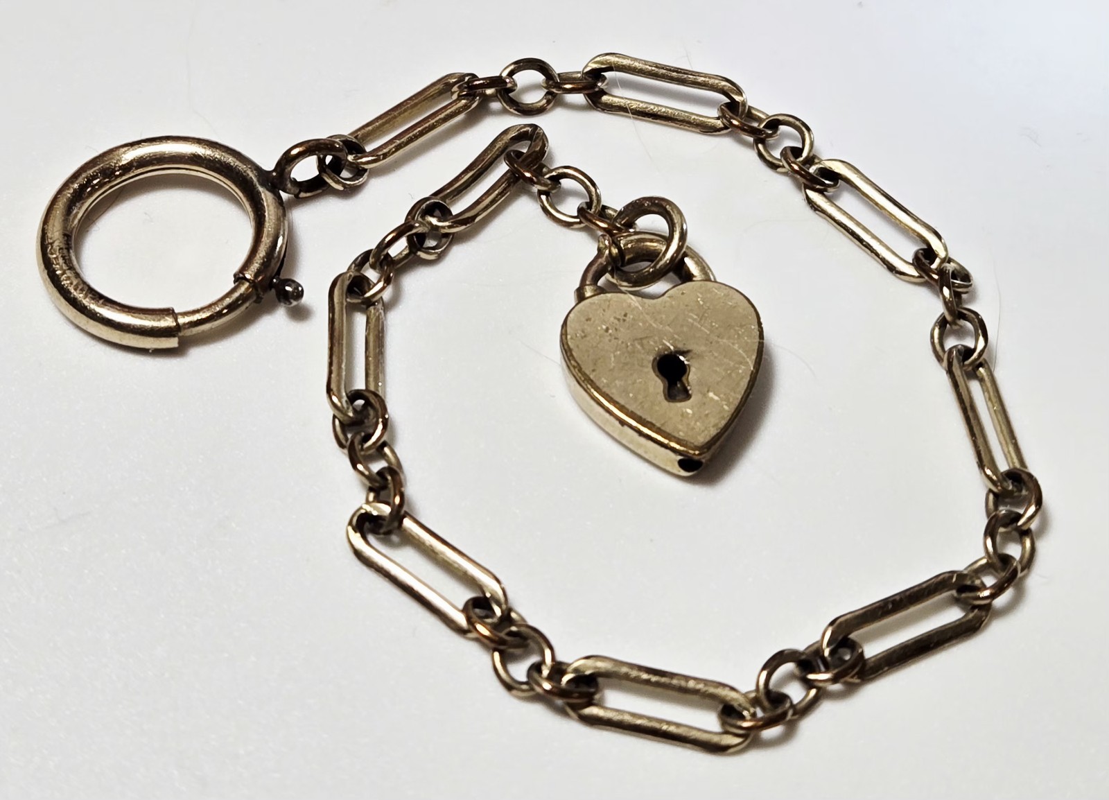 Antique 12 Kt Gold Filled Link Albert Watch Chain Art Deco