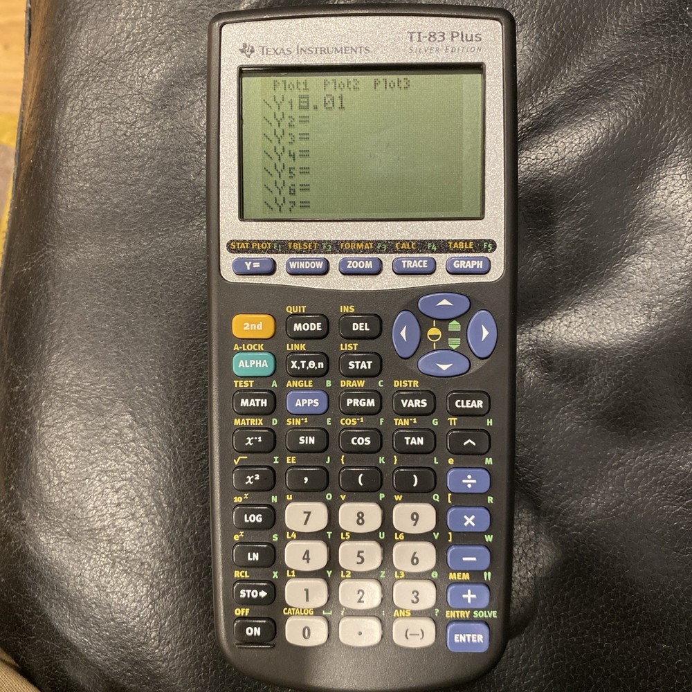 Texas Instruments TI-83 Plus Silver Edition Graphing Calculator— Missing Cover