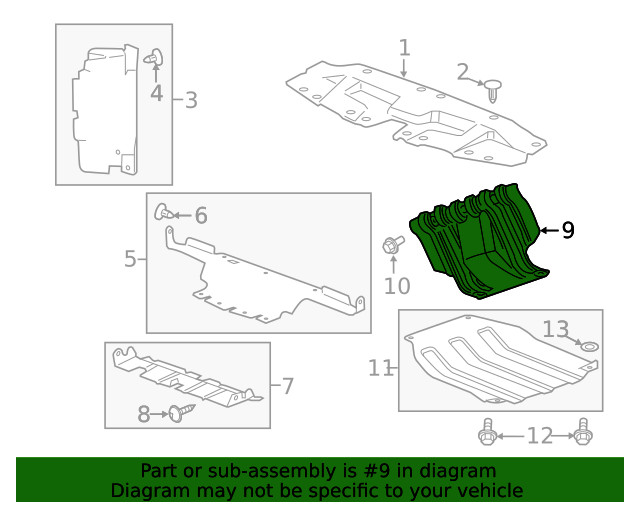 Genuine GM Engine Splash Shield 84061009
