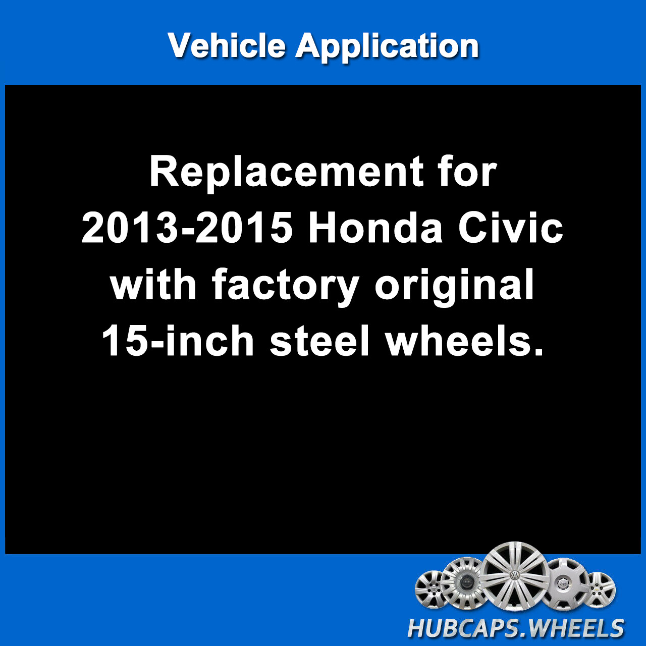 Hubcap Set Honda Civic 2013-2015 - Genuine OEM Factory 15-inch Wheel Cover 55092