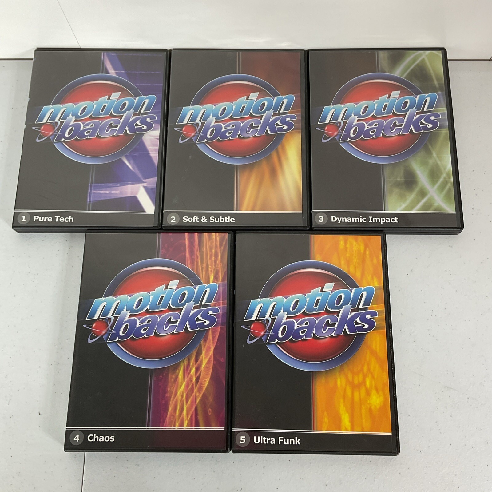 MotionBacks 1 2 3 4 5 by Digital Juice - Pure Tech Set of 5 DVDs Boxed Set