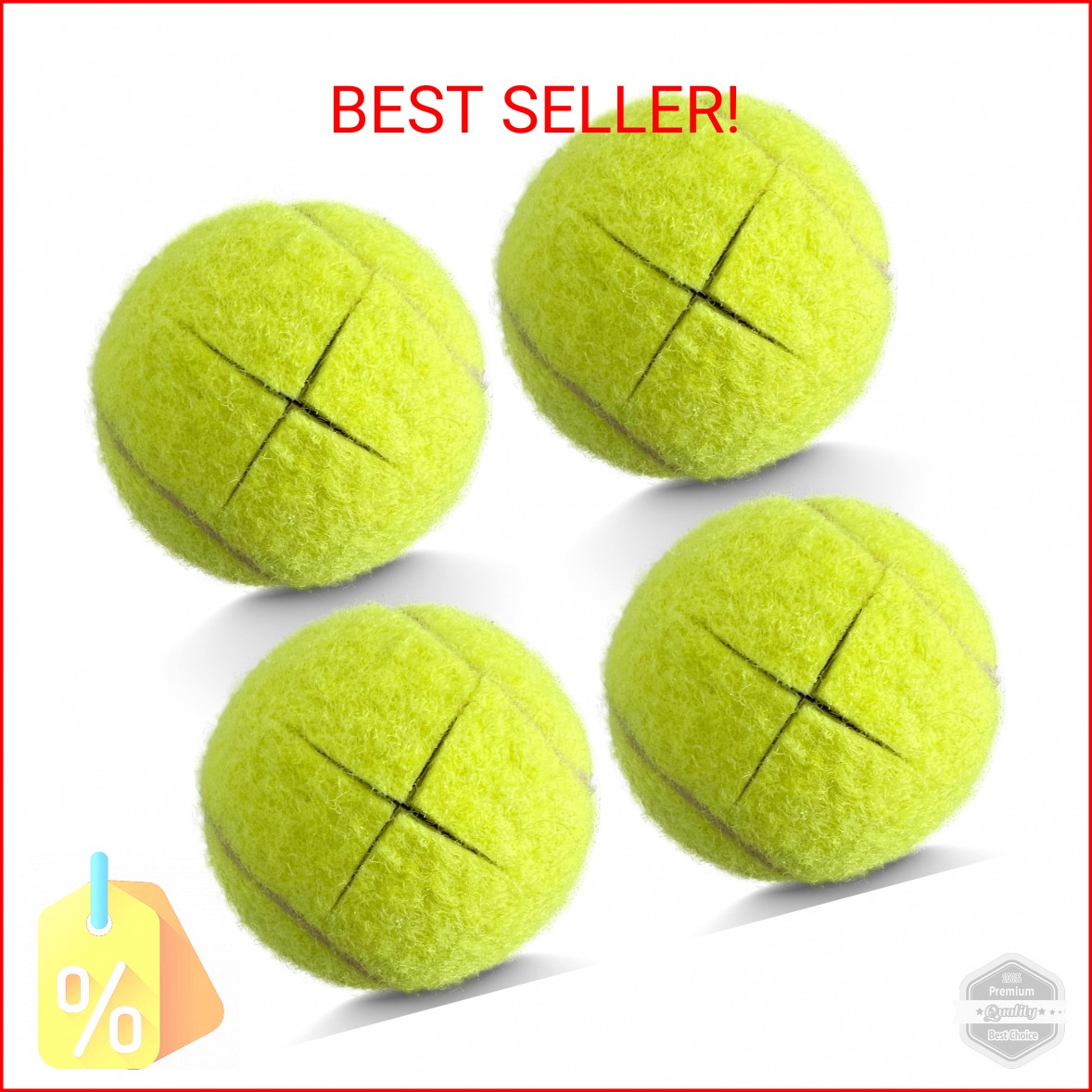 HPWFHPLF Precut Tennis Balls for Walkers, 4 PCS Heavy Duty Long Lasting Glide Ba