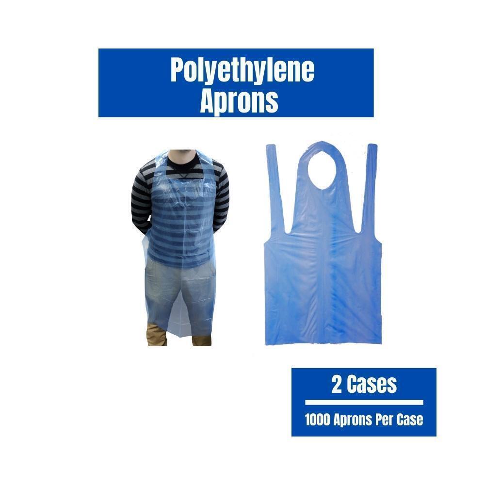 Blue Polyethylene Apron, Size: 28" x 46" - (2000 Pieces)