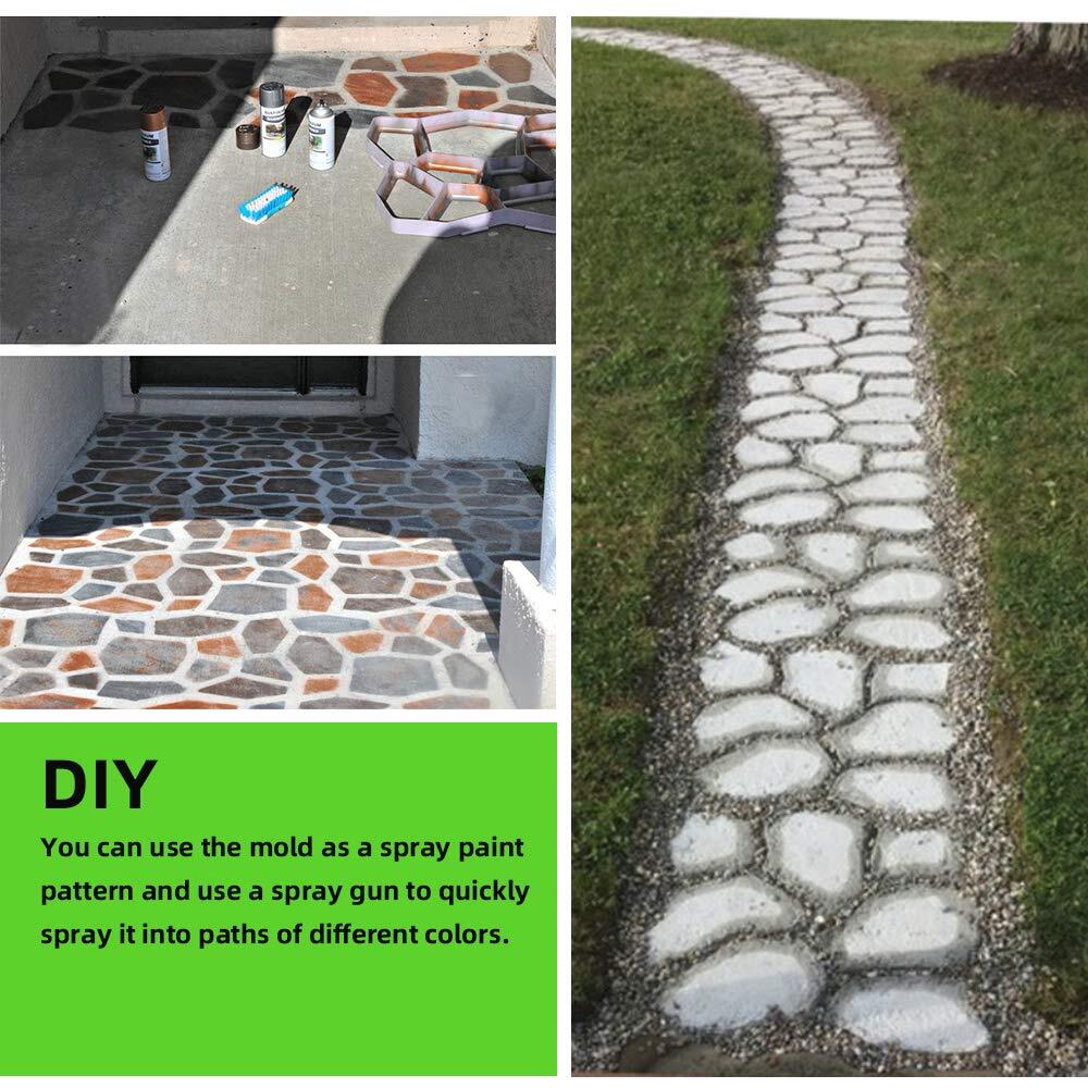 Oversized Walk Maker Mold Reusable Concrete Stepping Stone Paver DIY Tool