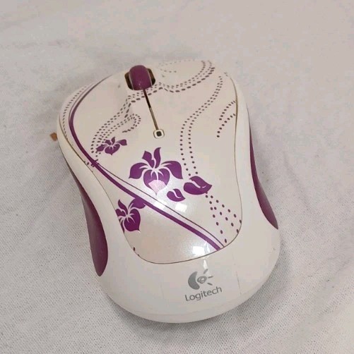 Logitech Mouse white with magenta, includes dongle, wireless M325