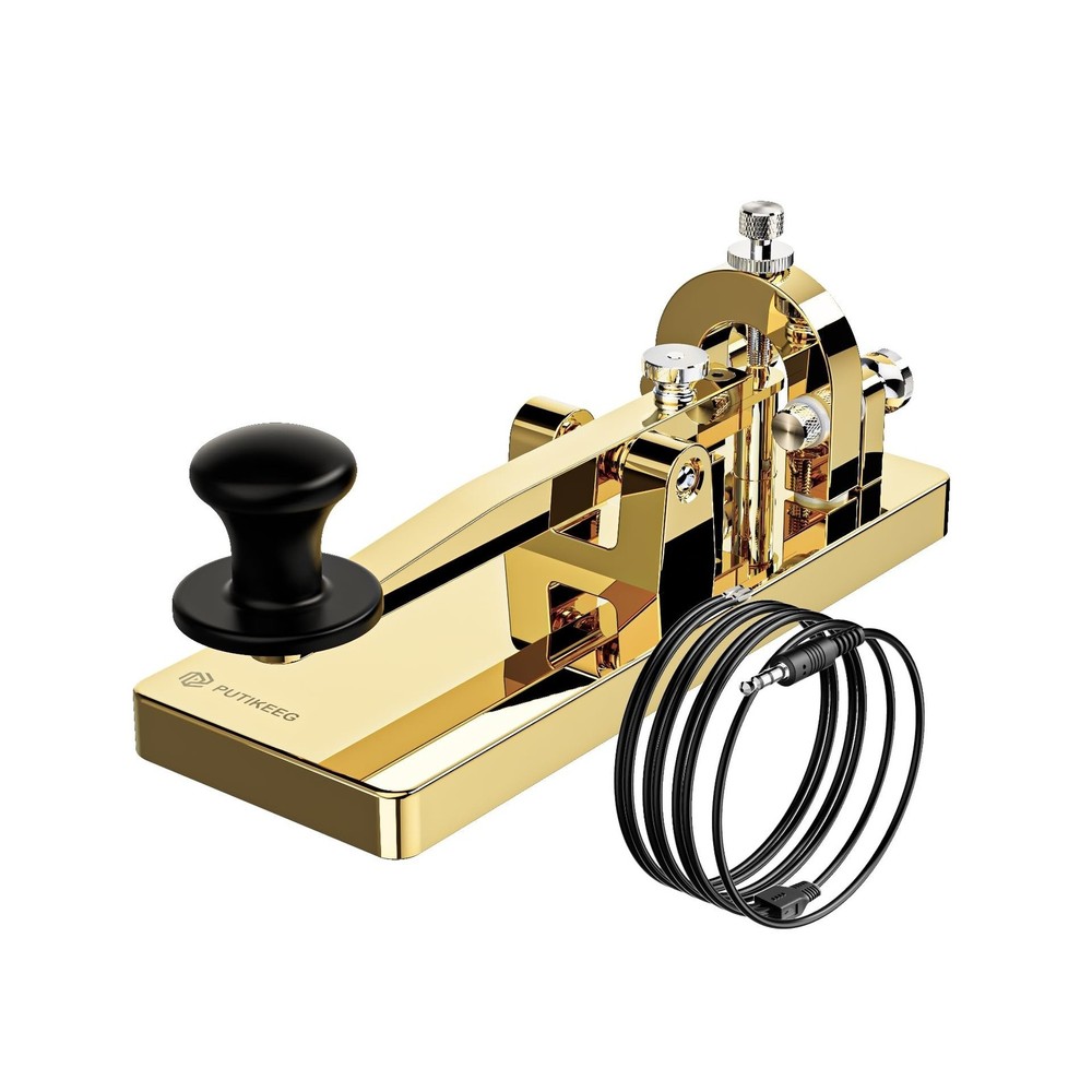 CW Telegraph - Heavy Duty Stainless Steel Classical Morse Code Key, Shortwave...