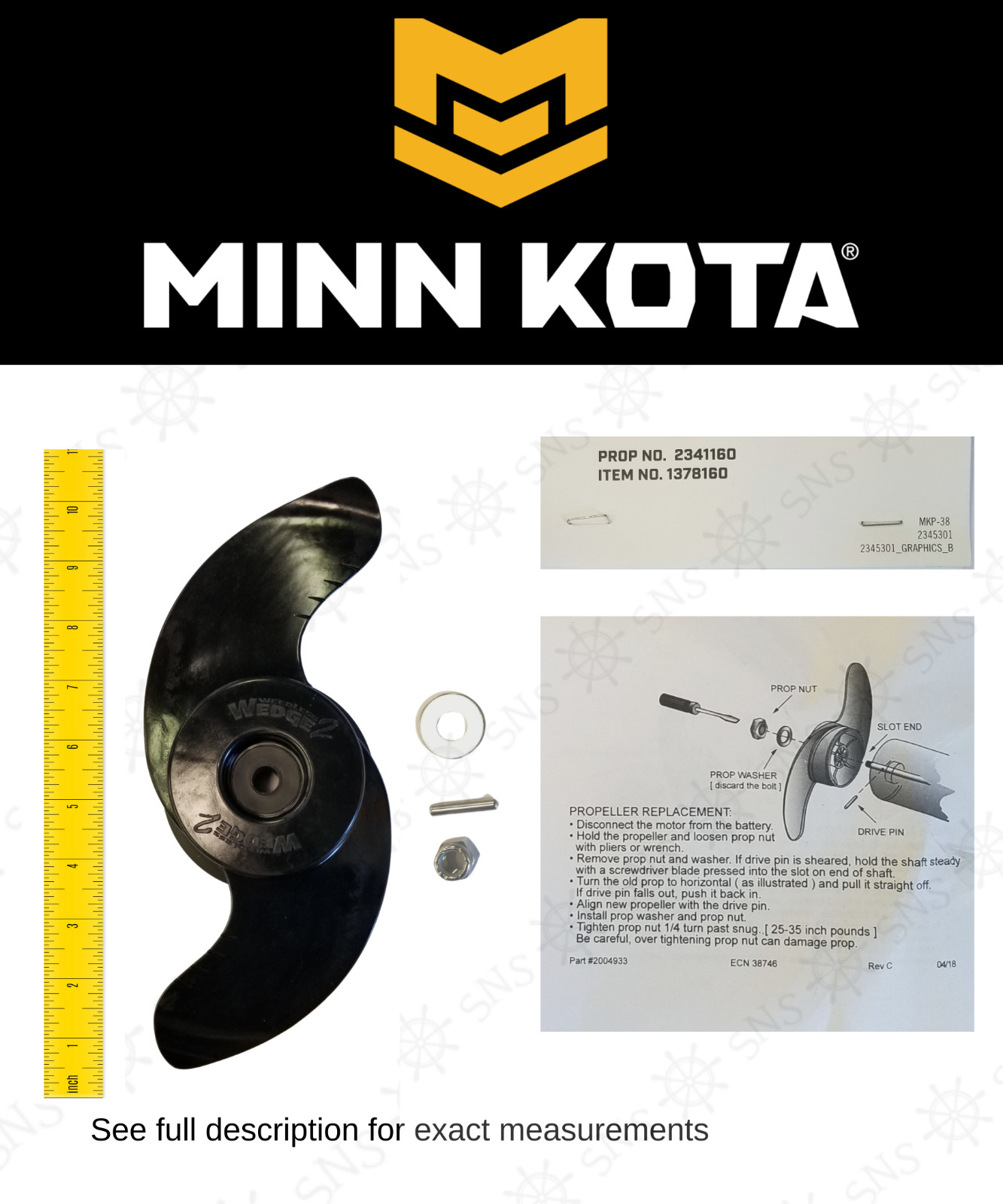 Minn Kota NEW OEM 1865023, MKP-38 2341160 1378160 WW2 ULTERRA ULTREX FORTREX 112