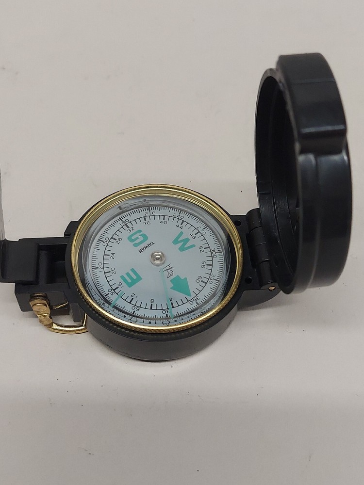 Vintage Engineer Lensatic Black Directional Compass, Floating Dial