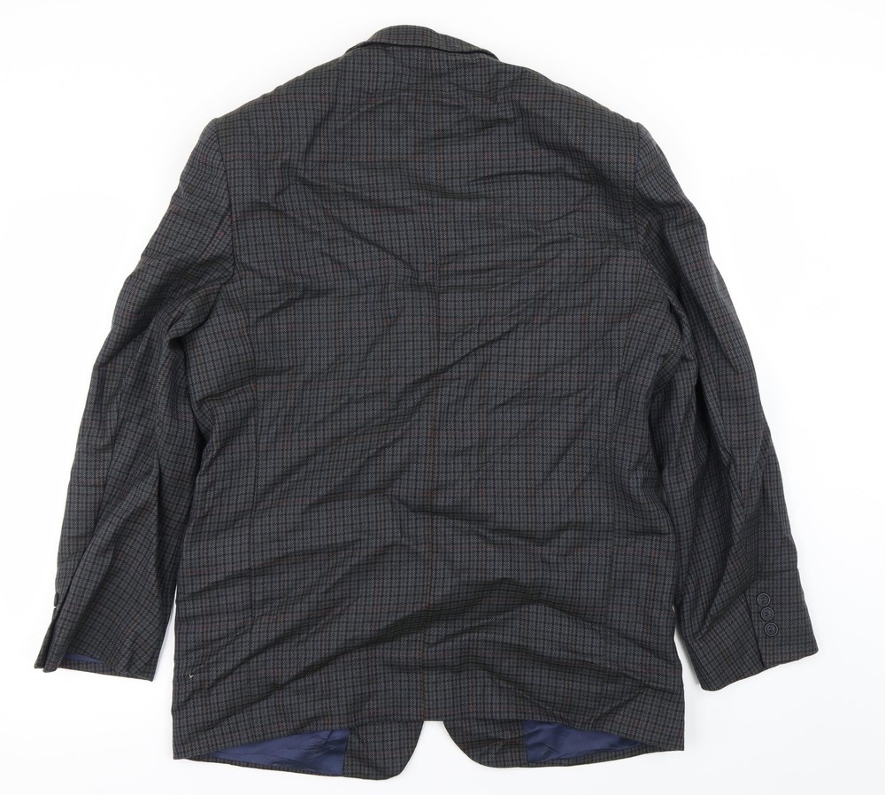 Debenhams Mens Grey Polyester Blend Jacket Blazer Size 42