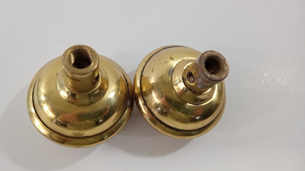 Two Brass Victorian Style Ornate Door Knobs doorknob