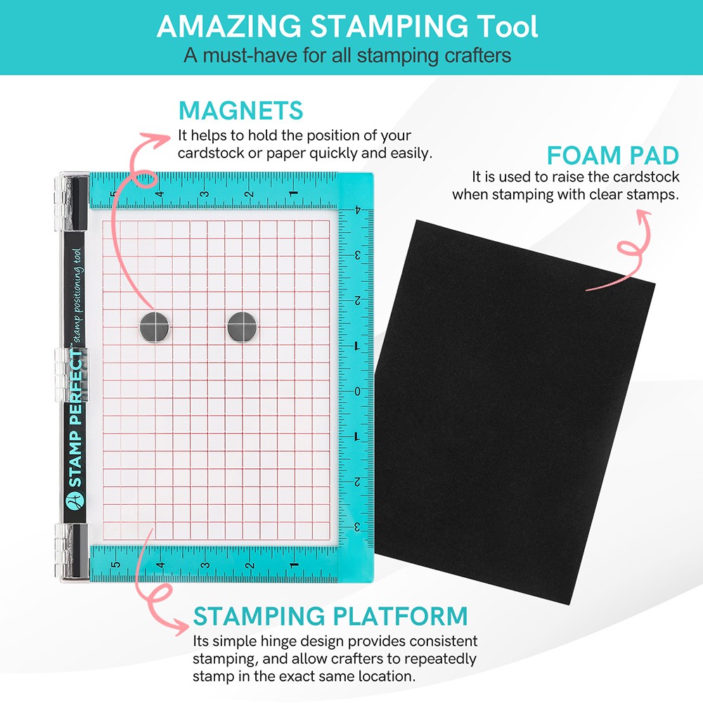 Stamping Tool Hinged Stamping Platform Stamp Positioner For Clear Stamps Craft