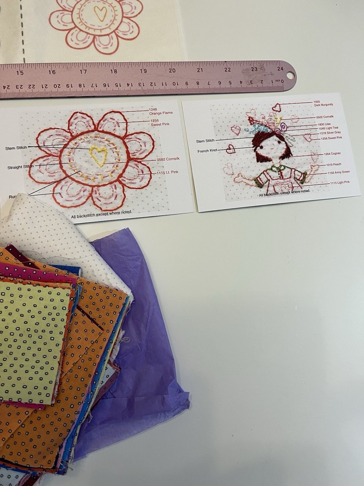 Julie’s Stitched Blocks May 1-4 Single Pattern Hand Embroidery