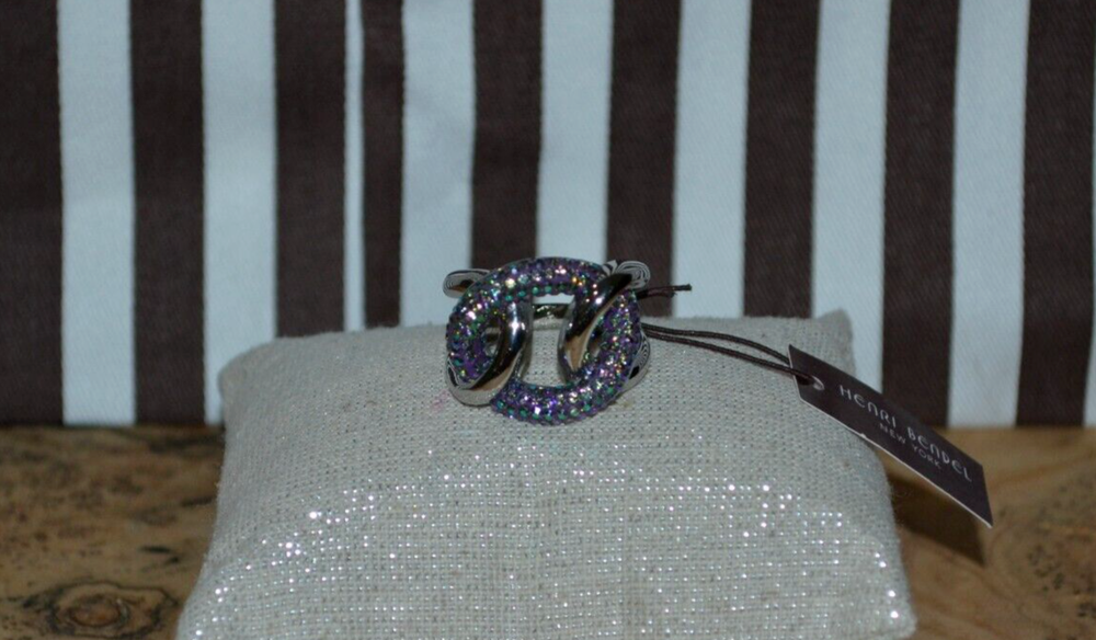 Henri Bendel Pave Link Ring - You Pick Size