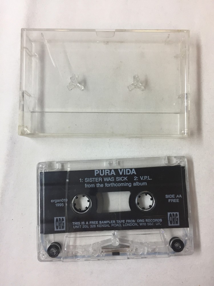 1995 cassette ~ PURA VIDA / RHATIGAN split EP