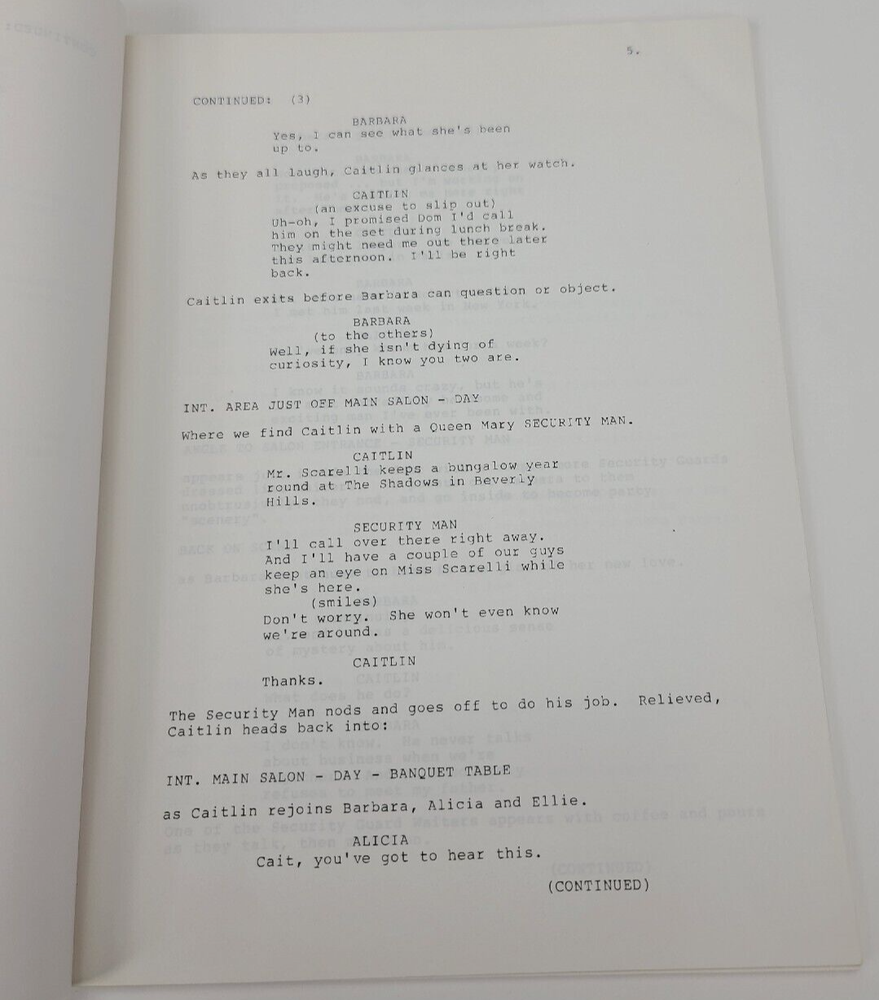 AIRWOLF / Katharyn Powers 1985 TV Script, Jan-Michael Vincent "Desperate Monday"