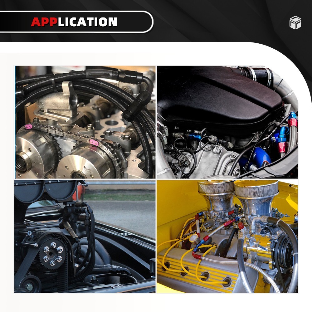 6AN Power Steering Pump Hose Kit For GM LS Swap Pressure Return Line Universal