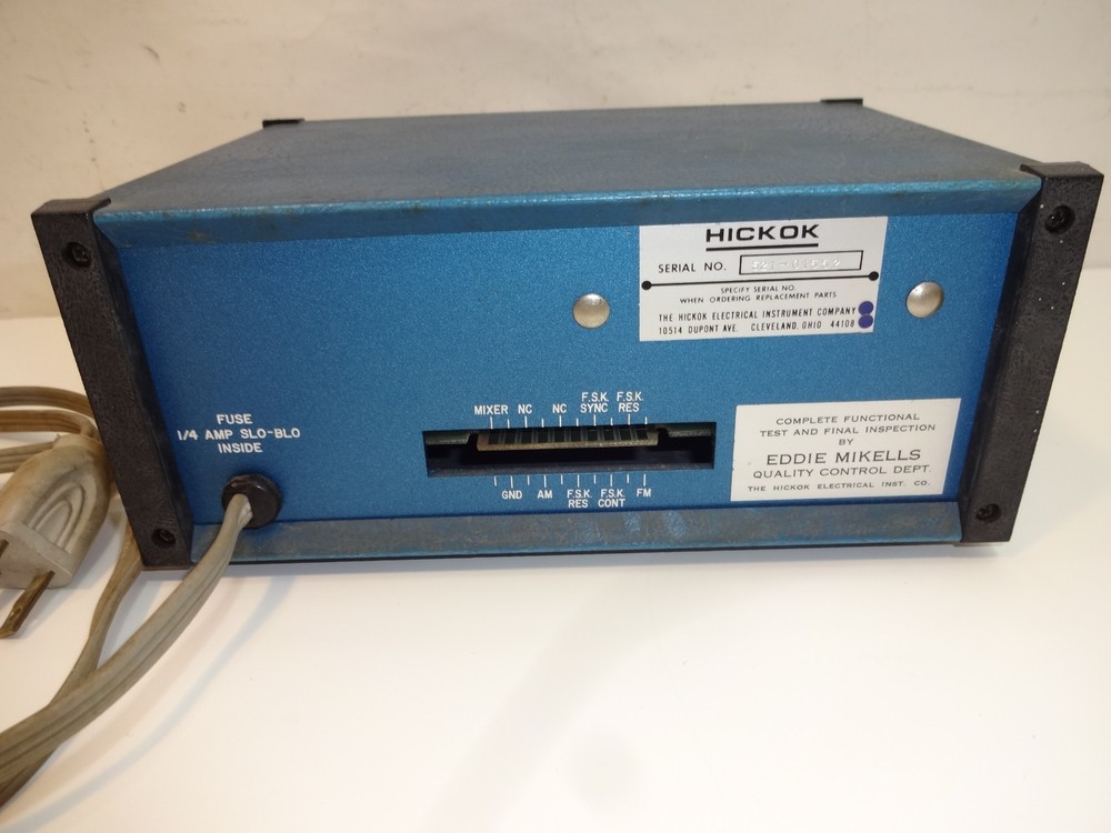 HICKOK Model 270 Function Generator Manual and Schematic tested by Eddie Mikells