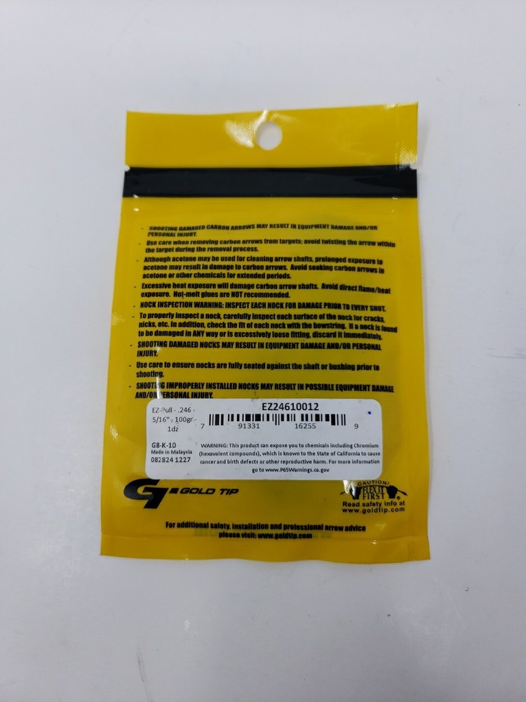 Gold Tip EZ24610012 EZ-Pull Field Points For .246-5/16" Diameter Arrows/Inserts