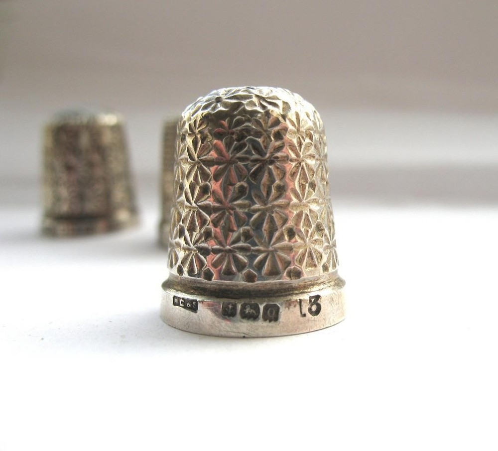3 Sterling Silver Thimbles