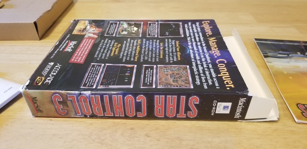 Star Control 3 MAC CD game! BIG BOX COMPLETE w poster