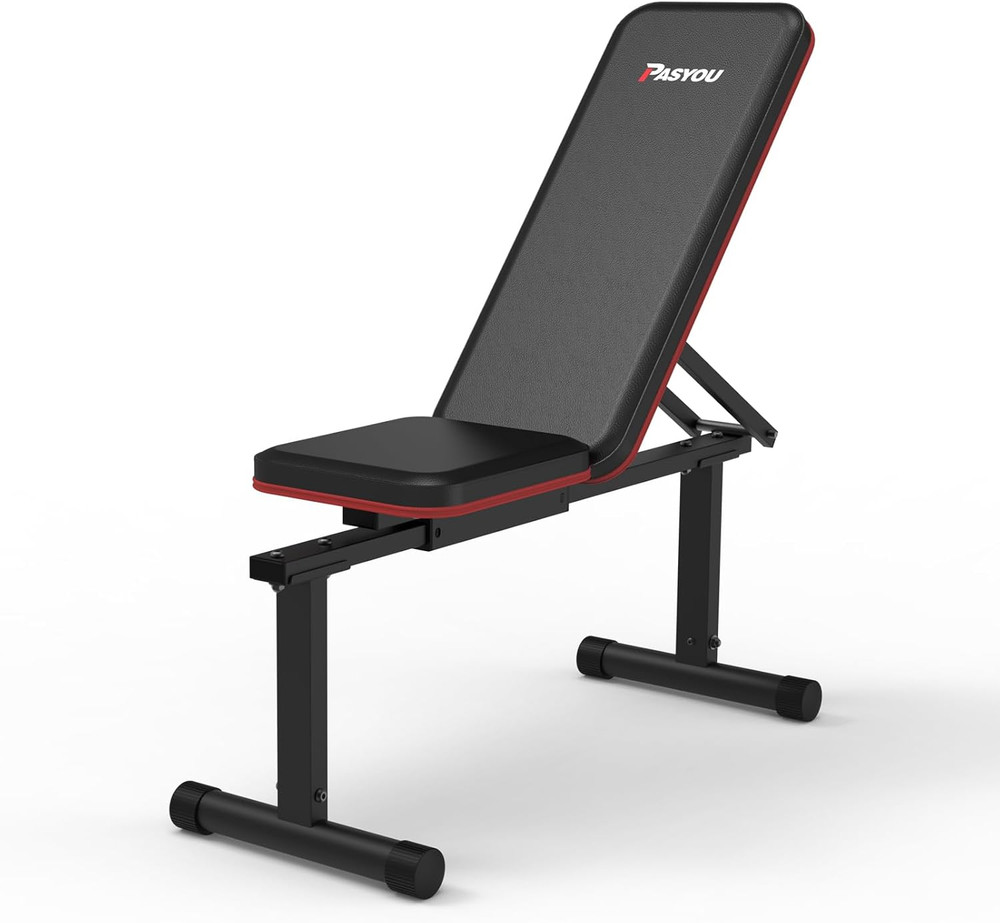 Adjustable Flat Weight Bench, Foldable Bench Press for Home Gym, Multi-Angle Inc