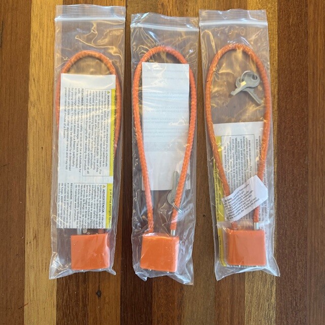 3 Each: Glock Factory OEM Cable Lock 17 19 20 21 22 23 26 27 30 31 32 33 34 35