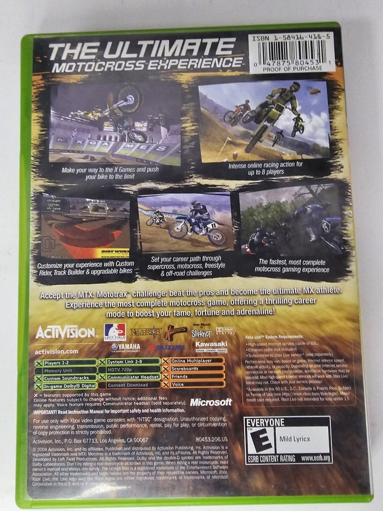 xbox mtx motorpak replacement case only NO GAME