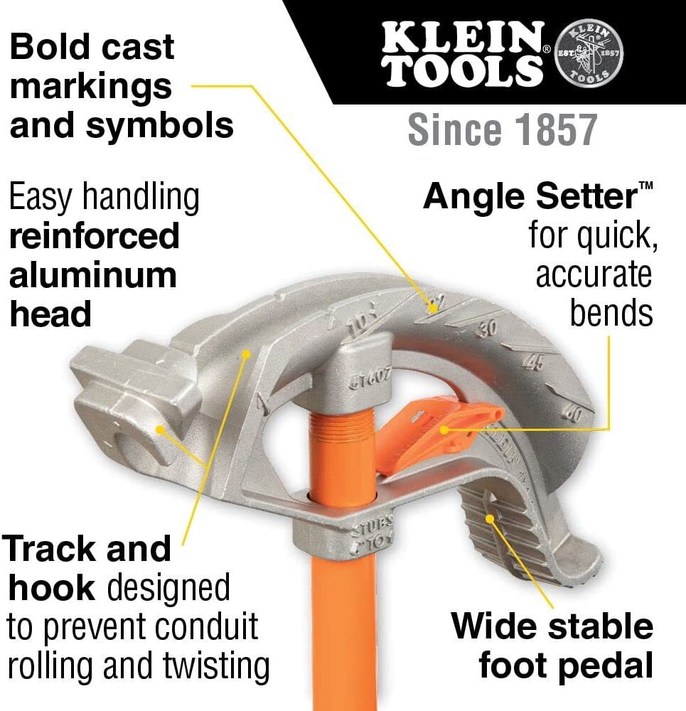 3/4" EMT Conduit Pipe Bender Variable Angles for Electric Plumbing Building Work