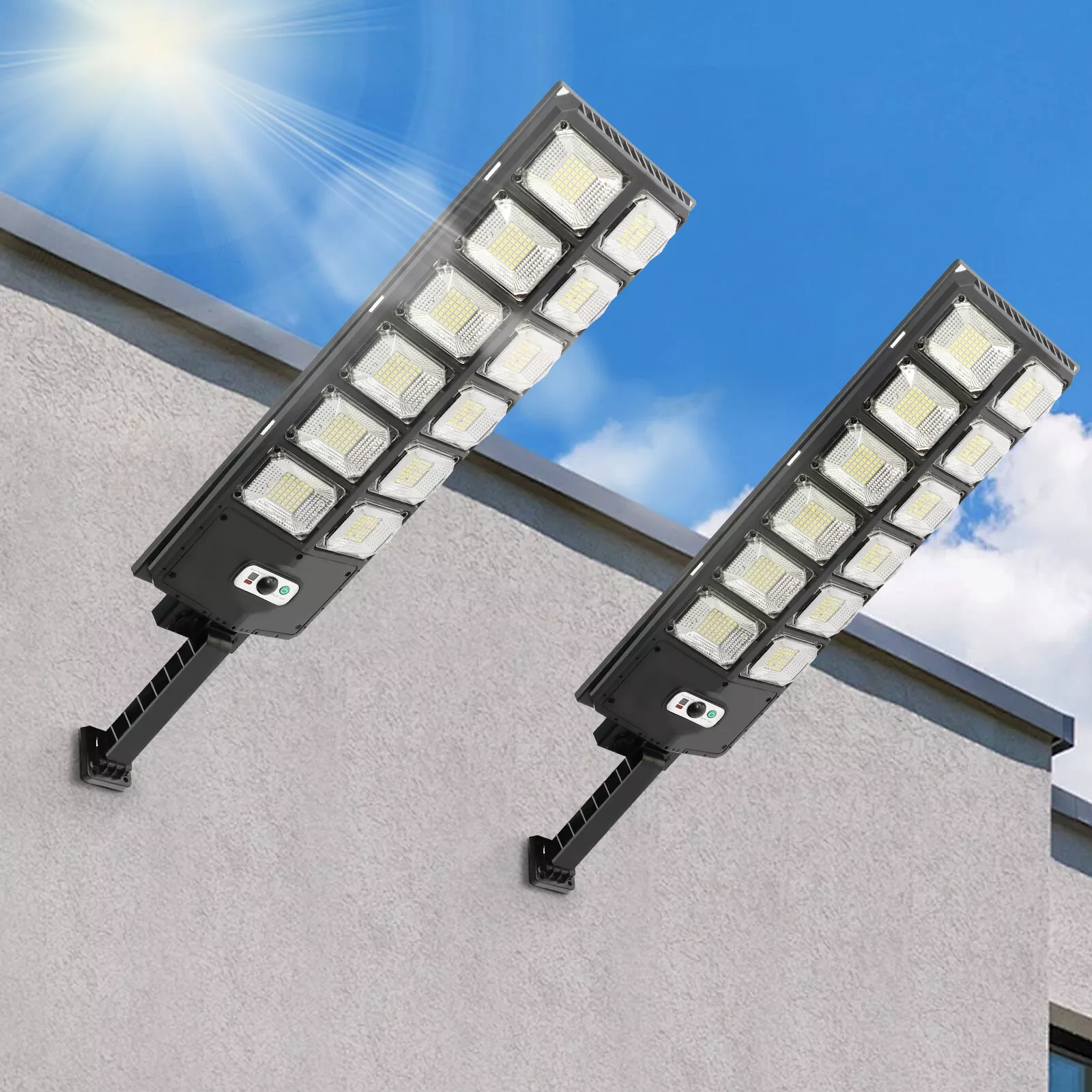 Commercial 1000000LM LED Outdoor Dusk to Dawn Solar Street Light Road Area Lamp