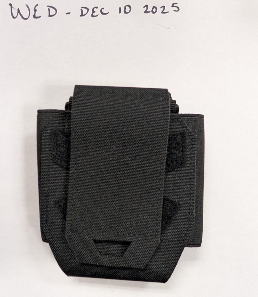 Universal MOLLE Handcuff Holster, Black, Hook And Loop Closure