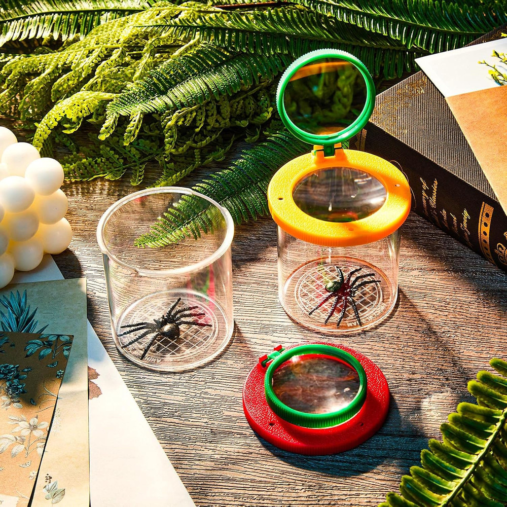 2 Pieces Bug Jars Insect Viewer Catcher Bug Magnifying Insect Cage Container for