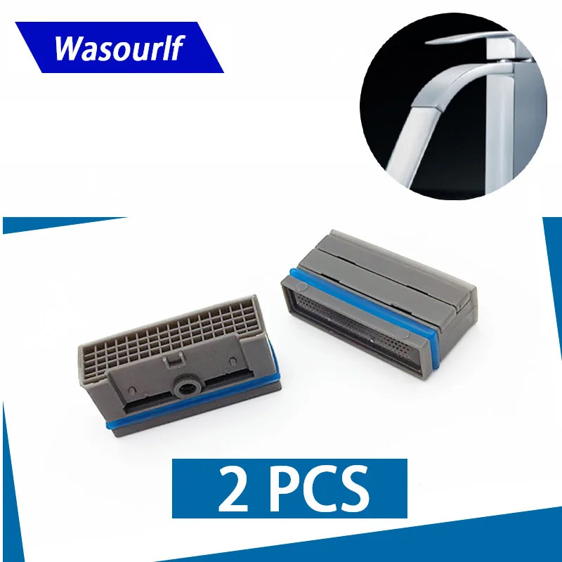 2PCS Rectangle Square Faucet Aerator Bubbler Male Thread Water Saving