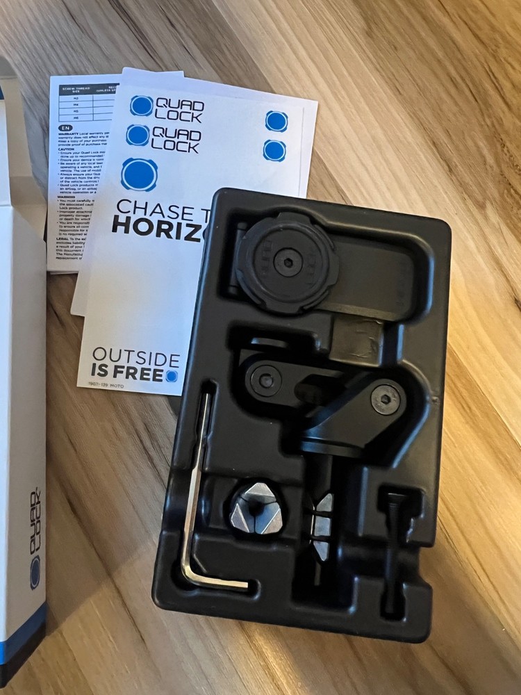 NEW Quad Lock Motorcycle Fork Stem Phone Mount PRO Quadlock