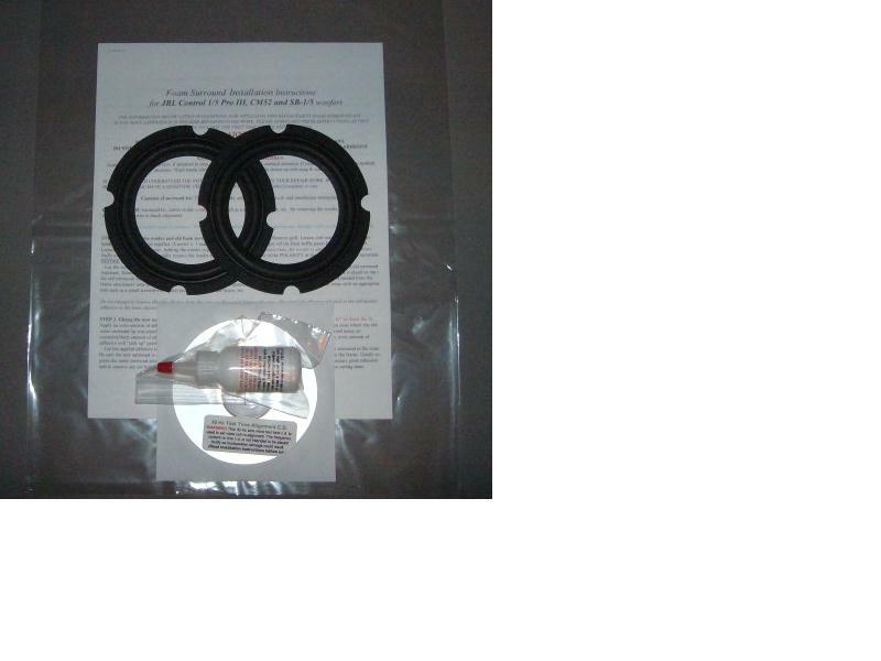 JBL Control 1, J520A, 500, M5, Foam Surround Speaker Woofer Repair Kit (2 pc)