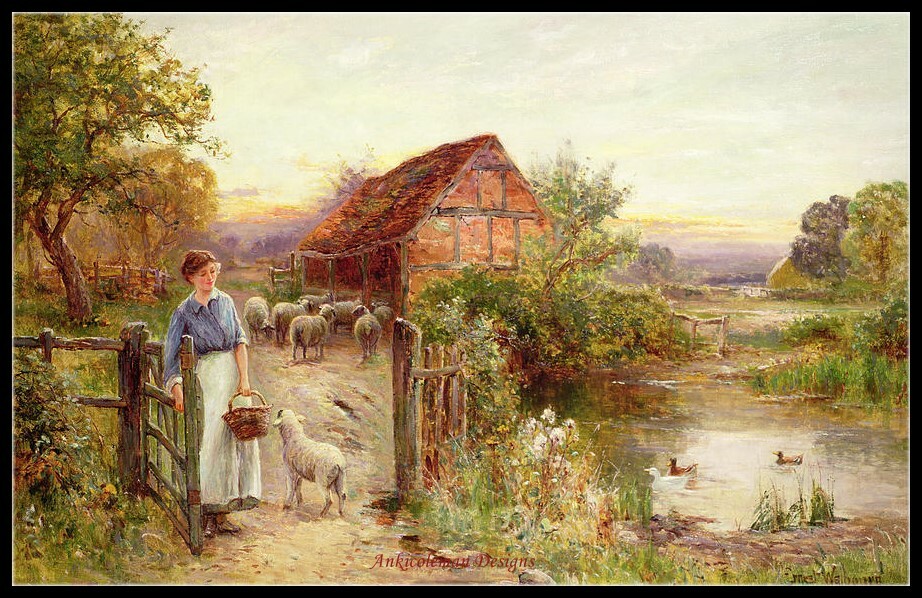 Chart Needlework DIY - Counted Cross Stitch Patterns - Bringing Home the Sheep