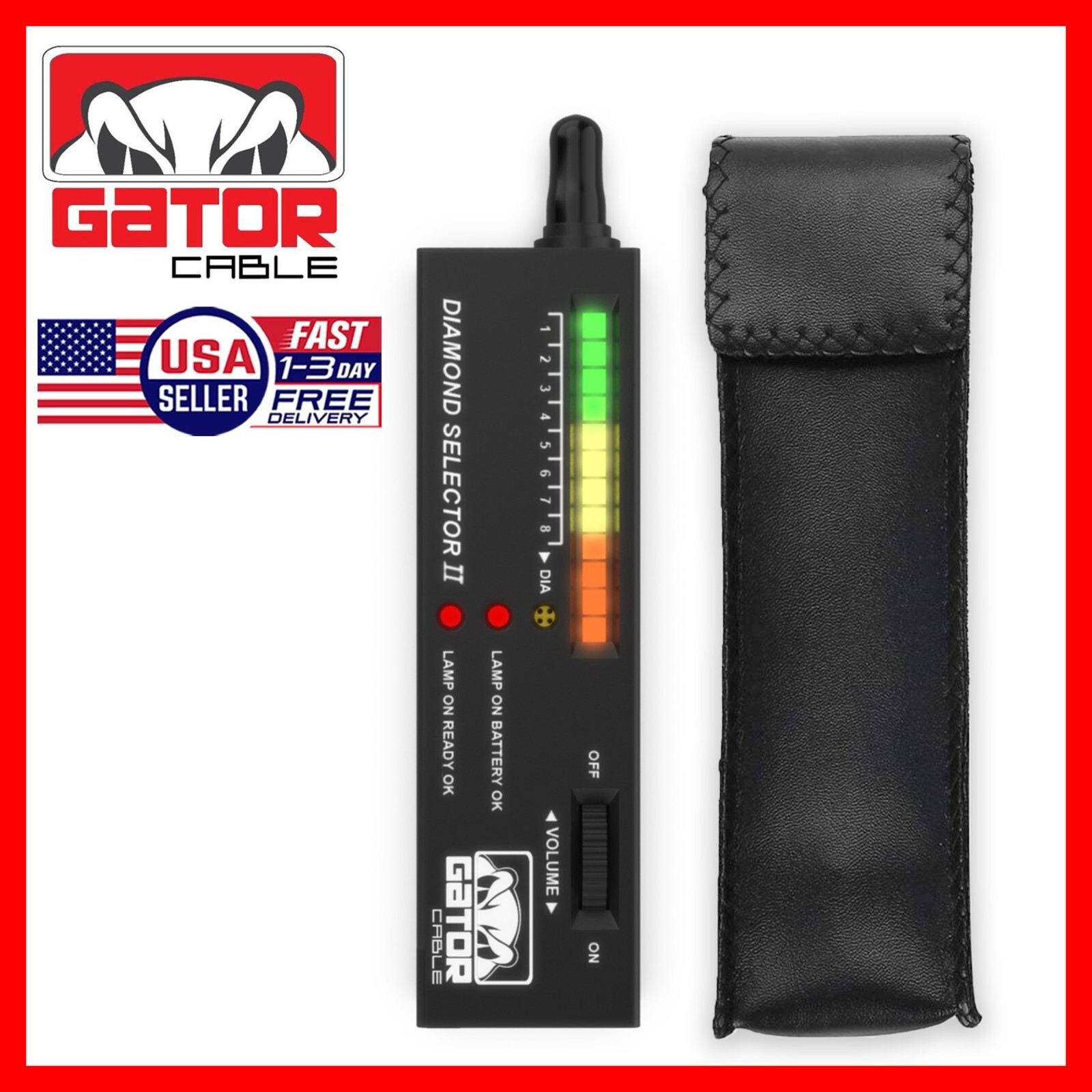 Diamond Gemstone Tester Selector Illuminated Jewelry Testing Tool Pen Portable