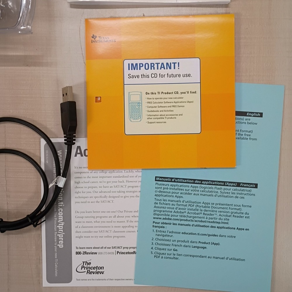 Texas Instruments TI-84 Plus Silver Edition Graphing Calculator TESTED Complete