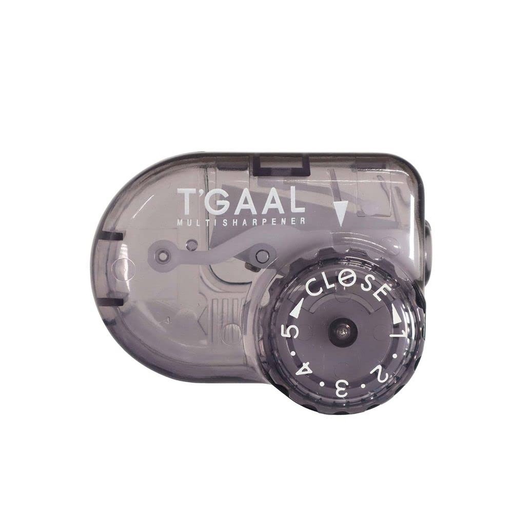 KUTSUWA STAD T'GAAL Angle Adjustable Pencil Sharpener, Translucent Black, 1 e...