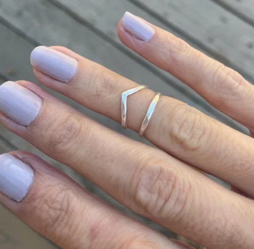 Solid 925 Sterling Silver Band Ring Chevron Statement Handmade Ring All Size