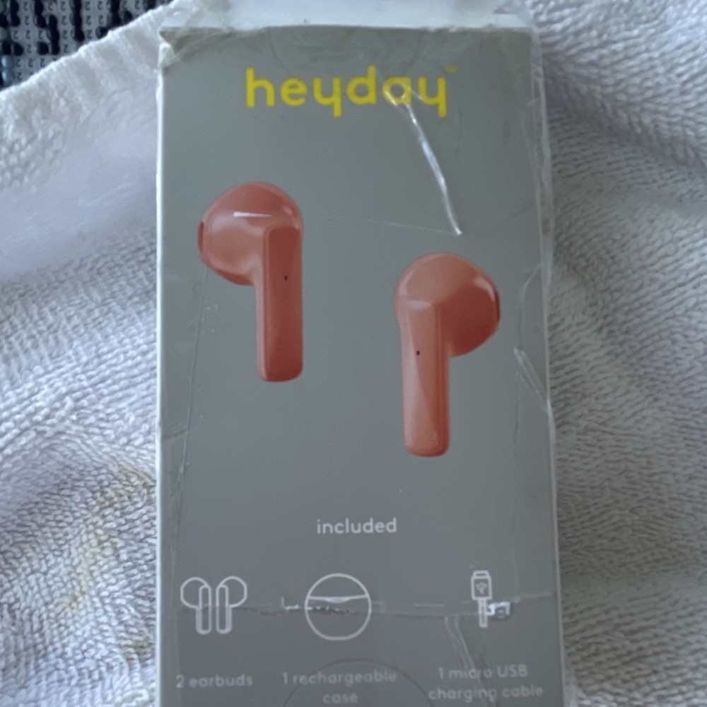 Hey Day Wireless Earbuds Bluetooth Enabled Orange
