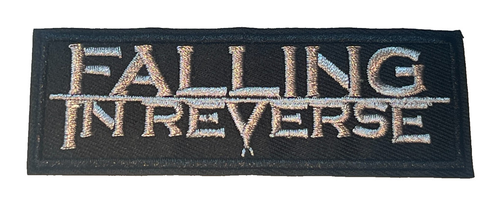 FALLING IN REVERSE - BAND - BLACK/SILVER - Embroidered Iron-On/Sew Patch