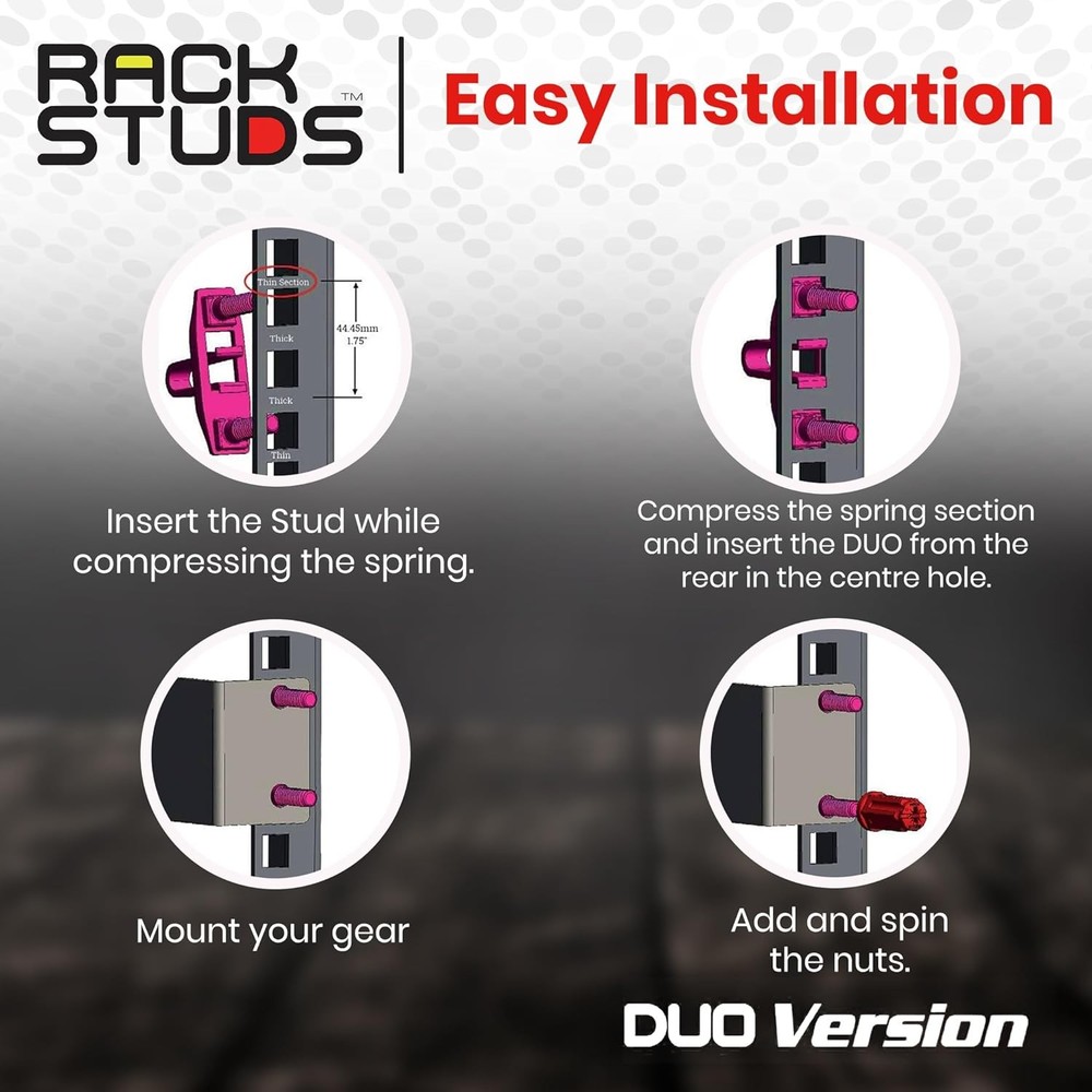 DUO2 1RU Series II Rack Mount Solution - Effortless Alternative 2-Pack Sample