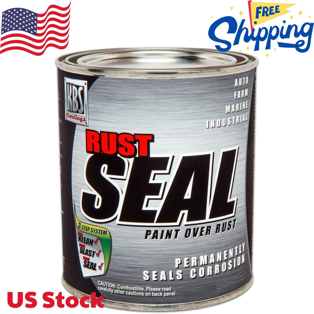 Gloss Black RustSeal - 1 Quart, Covers 50 sq ft, Proven Rust Prevention