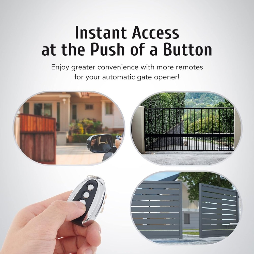 CO-Z Automatic Sliding Gate Opener Remote Control, remote control, Silver